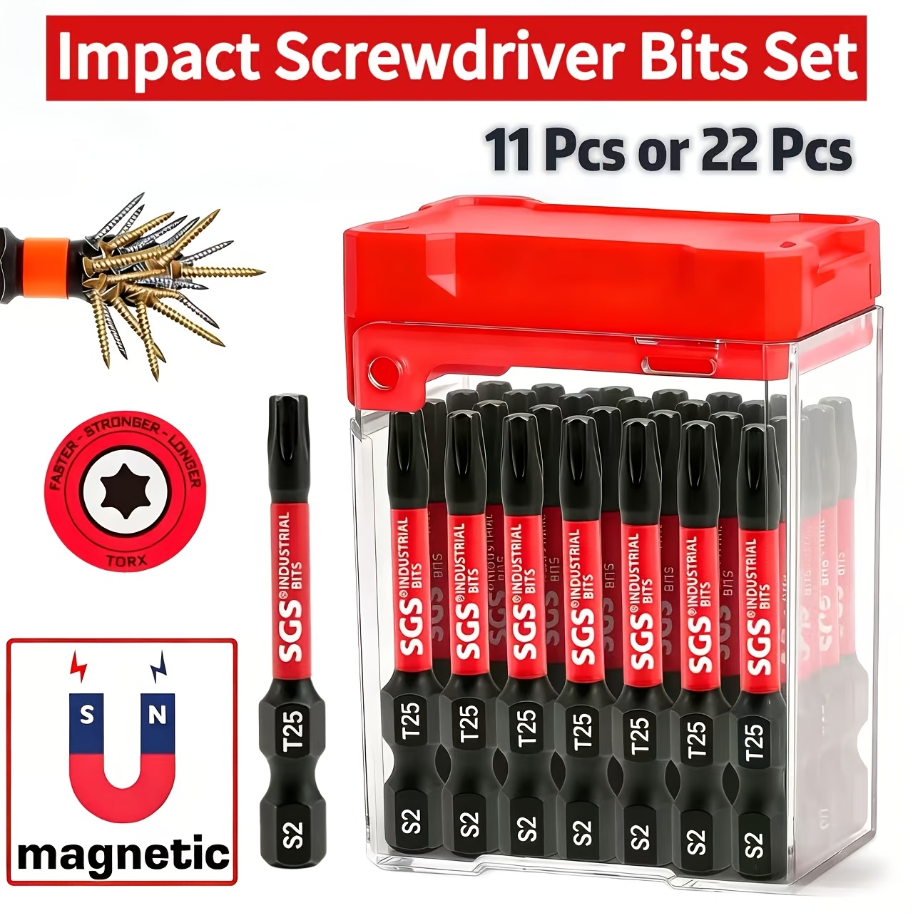 Diy Electronics Gadgets - Set di 11/22 punte magnetiche Torx
