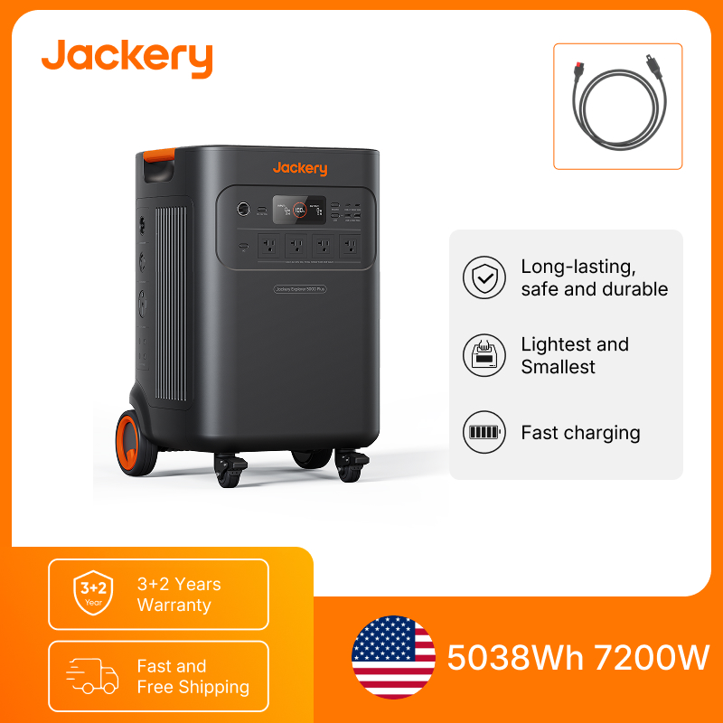 Solar Powered Charger - Jackery Explorer 5000 Plus con Set