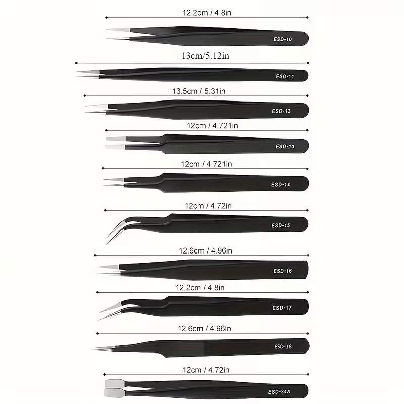 Set di 10 Pinzette Antistatich - Diy Electronics Gadgets recensione e prezzo